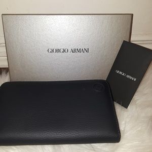 Giorgio Armani Navy Blue Wallet